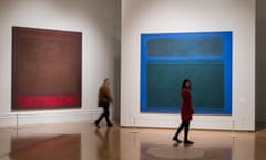 Royal Academy of Arts press view for Abstract Expressionism, London, UK - 20 Sep 2016<br>Mandatory Credit: Photo by Nils Jorgensen/REX/Shutterstock (5900849o)
Mark Rothko. (L-R) No.64. 1960. No.15 (Dark Greens on Blue with Green Band). 1957
Royal Academy of Arts press view for Abstract Expressionism, London, UK - 20 Sep 2016
Royal Academy of Arts presents the first major exhibition of Abstract Expressionism to be held in the UK in almost six decades, with over 150 paintings, sculptures and photographs from public and private collections across the world.