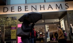 Debenhams department store on Oxford Street in London. The company’s shares fell 5% on Friday.