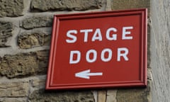‘Performers are constantly living on the edge, even without Covid’ … a stage door sign.