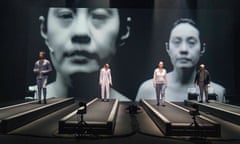 ‘Crave’ Plasy by Sarah Kane peformed at the Chicheser Festival Theatre, West Sussex, UK<br>‘Crave’ performed at the Chichester Festival Theatre Alfred Enoch as B, Erin Doherty as C, Wendy Kweh as M, Jonathan Slinger as A, ©Alastair Muir 31.10.20