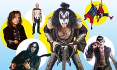 Clockwise from top left: Alice Cooper, Misfits, Insane Clown Posse, Attila, Kiss and Mayhem 