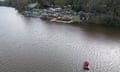 Police and search and rescue teams on Rudyard Lake near Leek, Staffordshire