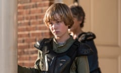 null<br>Macsen Lintz as Henry , Melissa McBride as Carol Peletier - The Walking Dead _ Season 8, Episode 13 - Photo Credit: Gene Page/AMC