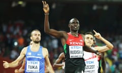David Rudisha regained the title he won in 2011 after a dominant showcase of front running in the Bird’s Nest Stadium.