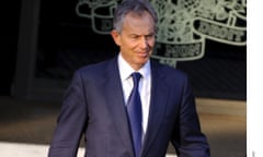 Tony Blair leaving the Iraq War inquiry in London in January 2011.