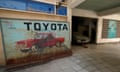 A UN peacekeeper stands at Nicosia’s Toyota showroom inside the buffer zone in the central of the divided capital