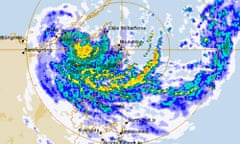 Cyclone Nathan crosses the top of the Northern Territory on Sunday afternoon and bears down on Elcho Island, having reached Arnhem Land earlier in the day.