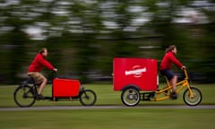 Outspoken Delivery in Cambridge who only use bikes to deliver around the city. Photo by Paul Rogers Commissioned for City