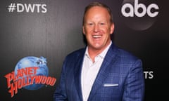 Planet Hollywood Time Square Hosts 2019 "Dancing With The Stars" Cast Reveal<br>NEW YORK, NY - AUGUST 21:  Former White House Press Secretary Sean Spicer arrives at the 2019 "Dancing With The Stars" Cast Reveal at Planet Hollywood Times Square on August 21, 2019 in New York City.  (Photo by Dave Kotinsky/Getty Images for Planet Hollywood International)