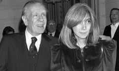 Borges (left) with María Kodama