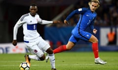 Luxembourg, with defender Christopher Martins (left), held France to a very creditable draw in Toulouse in their 2018 World Cup qualifiers.