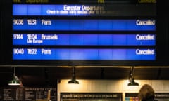 Eurostar departure board