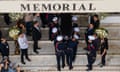 Pele's coffin arriving at the cemetery in Santos, Brazil, on 3 January 2023