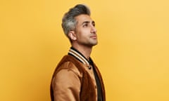 Tan France from Queer Eye, shot against a yellow background, Feb 2019