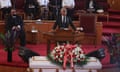 Al Sharpton delivering address in church
