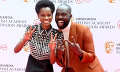 Letitia Wright and Paapa Essiedu attend British Academy Television Awards at Television Centre.