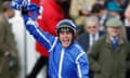 Paul Townend celebrates on Penhill after winning the Stayers’ Hurdle.