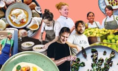 Composite image: dishes from Noma, plus its founders and various alumni