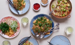 Pad Thai. For veggies – use tamarind paste and tofu instead of fish sauce and prawns. Photograph: Jill Mead for the Guardian