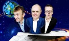 Hugh Dennis, Dara Ó Briain and Frankie Boyle from Mock the Week