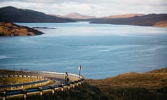 Cycling the mountainous part of Lewis and Harris.