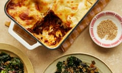 Tamal Ray’s Szechuan lasagne and chard.