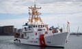 Coast Guard Cutter William Chadwick arrives in Boston Harbor<br>epa10214285 The US Coast Guard Cutter William Chadwick prepares to dock at its new homeport in Boston, Massachusetts, USA, 29 September 2022. The Chadwick is the first of five ordered by the Coast Guard to replace the 1980s-era Island-class 110-foot patrol boats, and they will be used on the East Coast for multiple missions, including drug and migrant interdiction; ports, waterways and coastal security; fishery patrols; search and rescue; and national defense. EPA/CJ GUNTHER