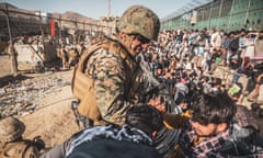 Troops mount an evacuation operation at Kabul's airport