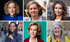 Cathy Newman, Amber Rudd, Ayesha Hazarika, Mary Beard, Juliet Stevenson and Margaret Casely-Hayford