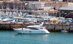 A motor cruiser finishes refuelling in St. Helier Harbour, Jersey
Channel Islands