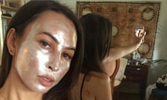 Bhenji Ra wearing a sparkly mask treatment