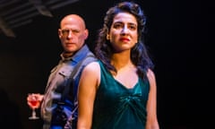 Chris Porter (Kieffer) and Annice Boparai (Noor) in Noor by Azma Dar at Southwark Playhouse. 