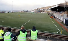 Action from the second half of the AB v Vikingur Faroe Islands Premier League match on 09/05/2020