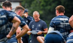 Stuart Lancaster taking Leinster training