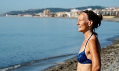 What a relief … Lola Culsán looks out to sea at San Luis de Sabinillas, southern Spain.