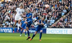 Rachel Daly heads England’s winner against Italy.