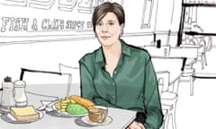 Lunch With Jess Philips illustration 
Observer Food Monthly
OFM May 2023
