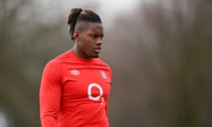 Maro Itoje trains with England in Teddington