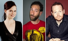 from left, Edinburgh performers Mary Lynn Rajskub, Ari Shaffir and Bill Burr.