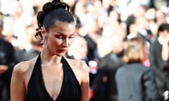 FRANCE-FILM-FESTIVAL-CANNES<br>US model Bella Hadid arrives for the screening of the film "L'Amour Ouf" (Beating Hearts) at the 77th edition of the Cannes Film Festival in Cannes, southern France, on May 23, 2024. (Photo by LOIC VENANCE / AFP) (Photo by LOIC VENANCE/AFP via Getty Images)