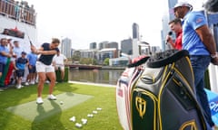 Ash Barty at the opening of the 2019 Presidents Cup in Melbourne. The former tennis world No 1 will play in a golf exhibition event in New Jersey at the end of June.