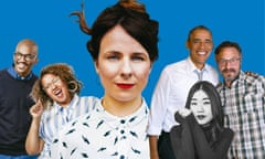 Eric Eddings; Brittany Luse; Cariad Lloyd; Mary H.K Choi; Barak Obama with Marc Maron.