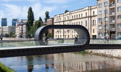 Festina Lente bridge over the Miljacka river. Sarajevo, Bosnia-Herzegovina