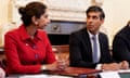 Suella Braverman and Rishi Sunak in No 10 last month