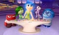 The Inside Out characters Anger, Disgust, Joy, Fear and Sadness