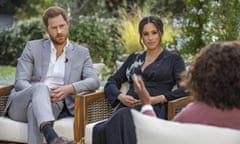 Prince Harry and Meghan Markle are interviewed by Oprah Winfrey.
