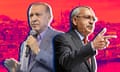 Composite image of Erdoğan and Kılıçdaroğlu