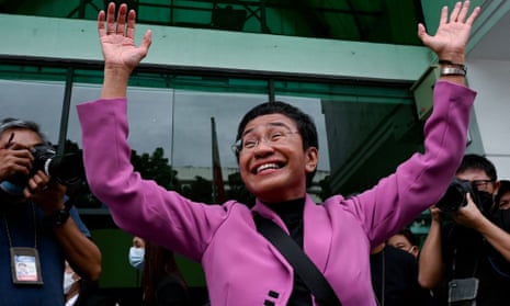 Overjoyed Maria Ressa says 'justice wins' as she is cleared of tax evasion – video