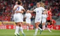 Nikita Parris is congratulated after scoring the second gosal.