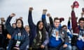 March for Our Lives<br>Washington, DC March 24, 2018 -- Students from Marjory Stoneman Douglas High School and other speakers at the end of the March for Our Lives rally in Washington, DC.